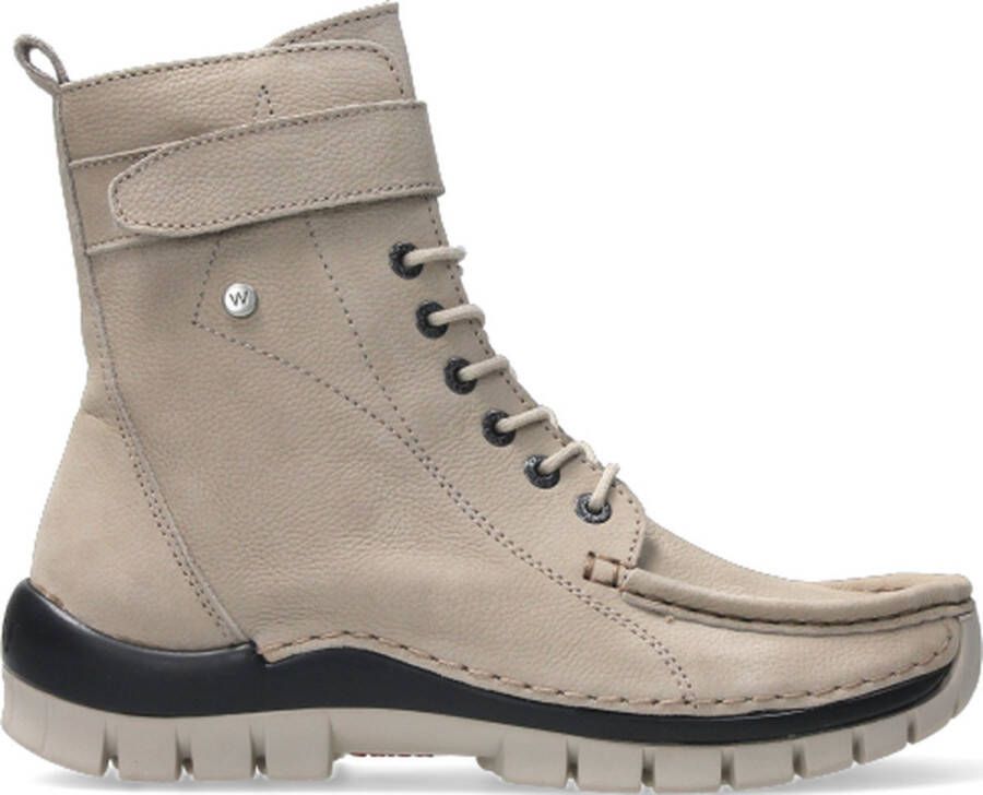 Wolky Hoge veterschoenen Reach safari nubuck