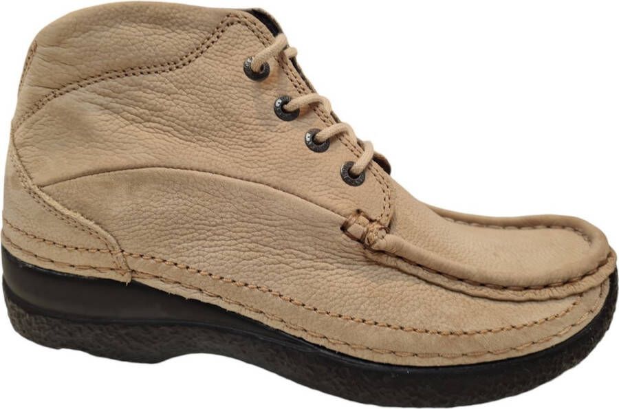 Wolky Hoge veterschoenen Roll Shoot safari nubuck