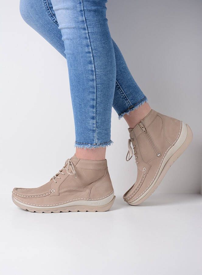 Wolky Hoge veterschoenen Salado safari nubuck