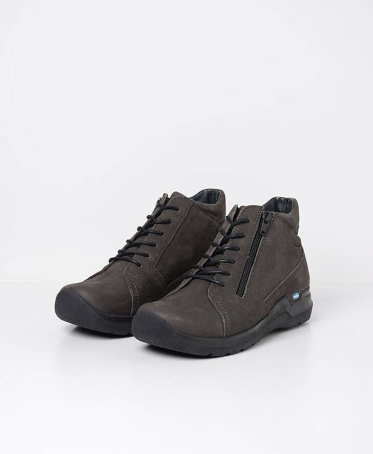 Wolky Why Dames Veterboot 0660611-301 Carbon Grijs