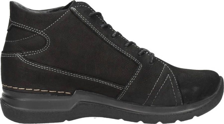 Wolky Zwarte Comfortabele Veterschoen voor Dames Black Dames