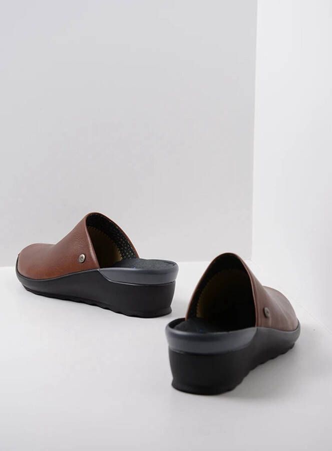 Wolky Slippers Go cognac leer - Foto 2