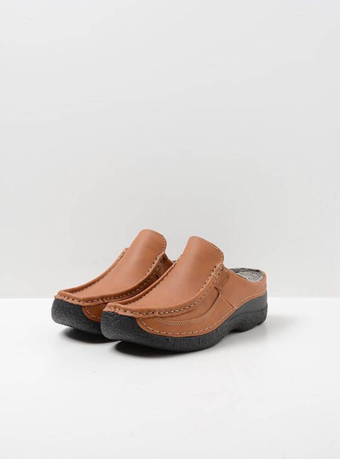 Wolky Comfortschoenen Roll Slide Vegan cognac