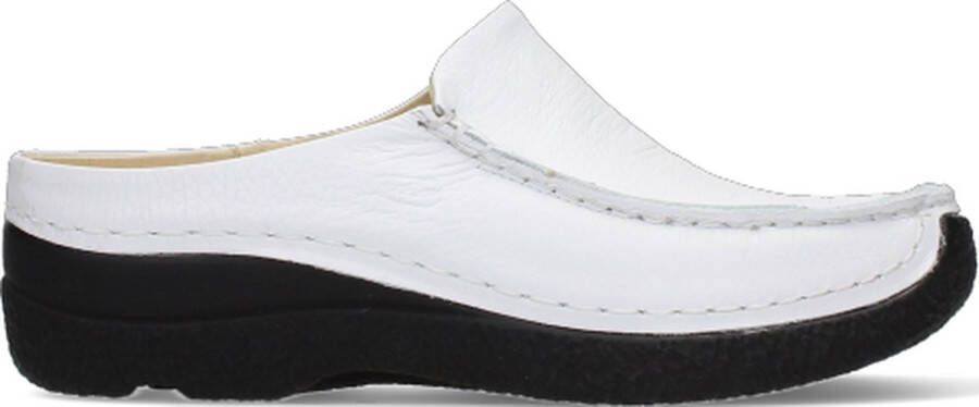 Wolky Leren Dames Slippers Comfortabele Platte Zool White Dames