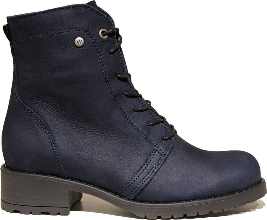 Wolky Zwarte Leren Veterschoenen Comfortabel Black Dames