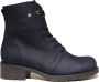 Wolky Zwarte Leren Veterschoenen Comfortabel Black Dames - Thumbnail 1