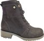 Wolky Zwarte Leren Veterschoenen Comfortabel Black Dames - Thumbnail 1