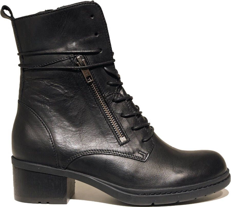 Wolky Hoge veterschoenen Rimbley zwart leer