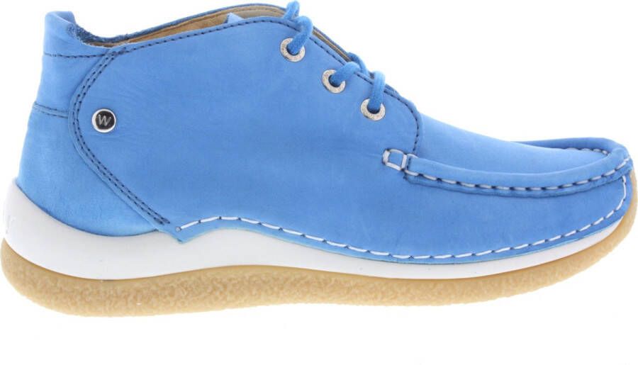 Wolky Lage veterschoenen Rosella lichtblauw nubuck