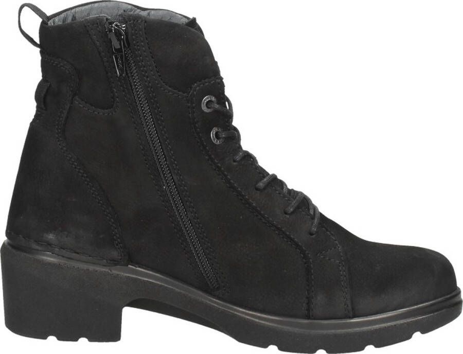 Wolky Veterschoenen Midi zwart nubuck