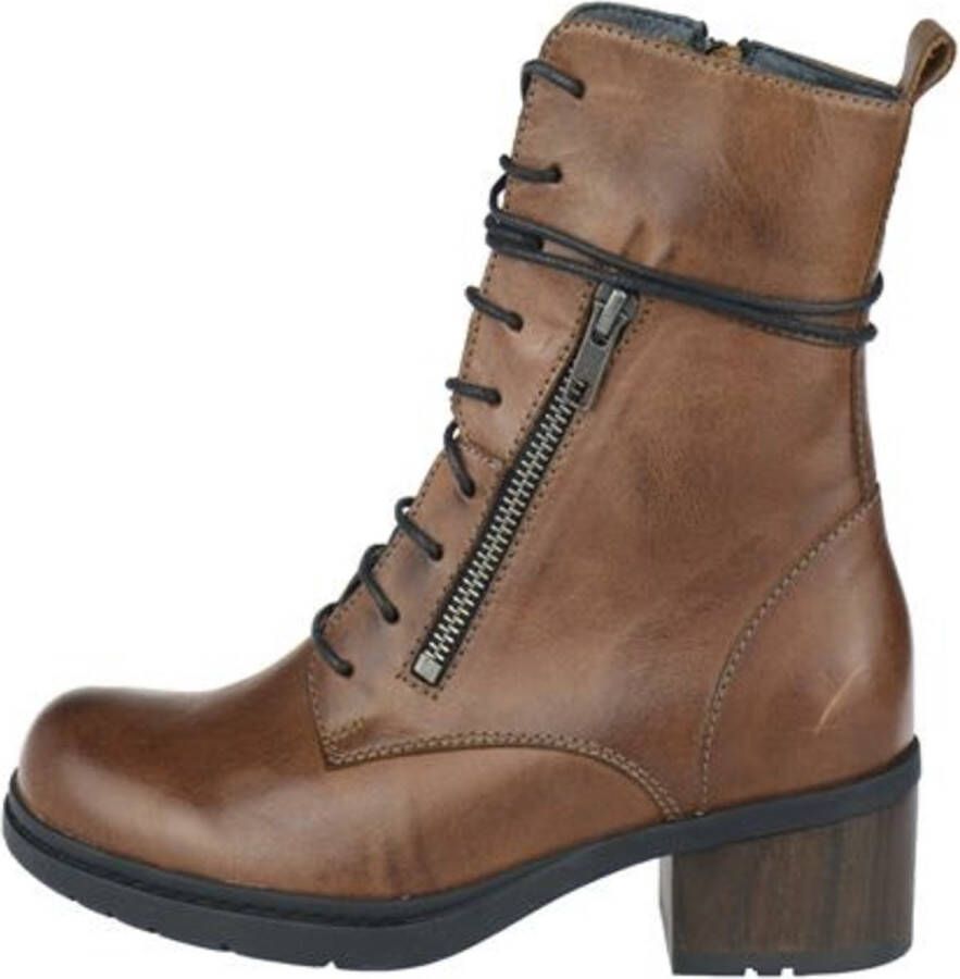 Wolky Hoge veterschoenen Rimbley cognac leer