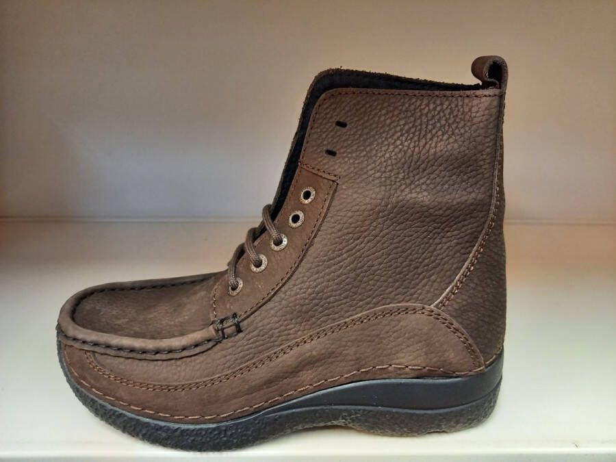 Wolky Roll boot veterschoen bruin nubuck