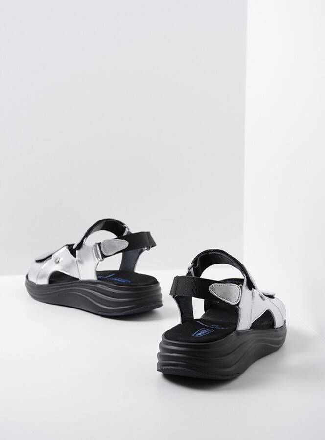 Wolky Sandalen Cirro zilver leer - Foto 3