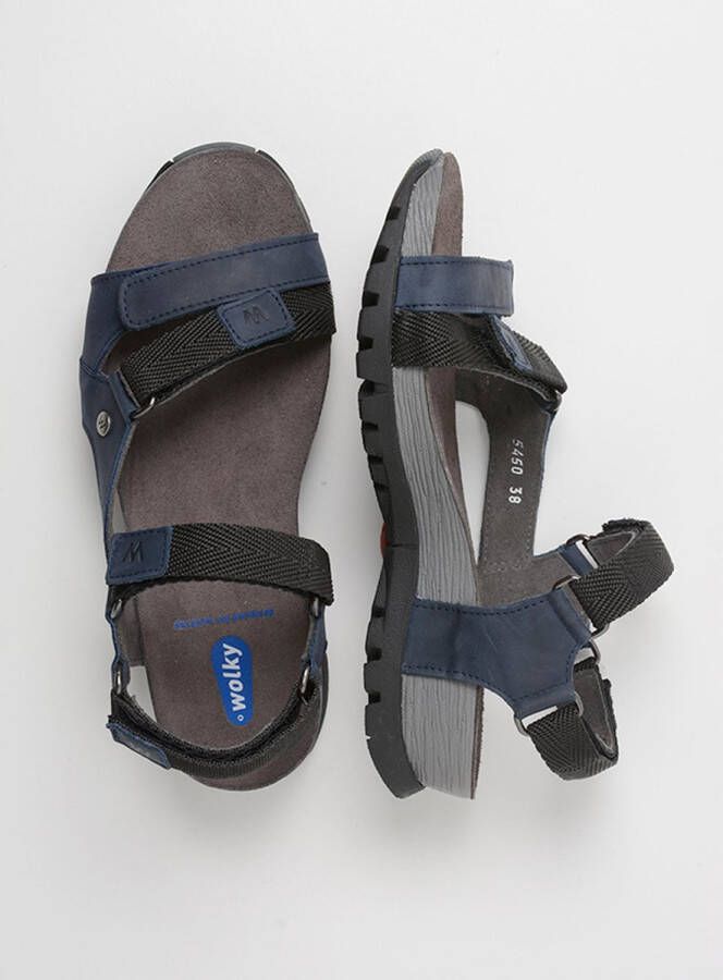 Wolky Sandalen Cradle blauw leer