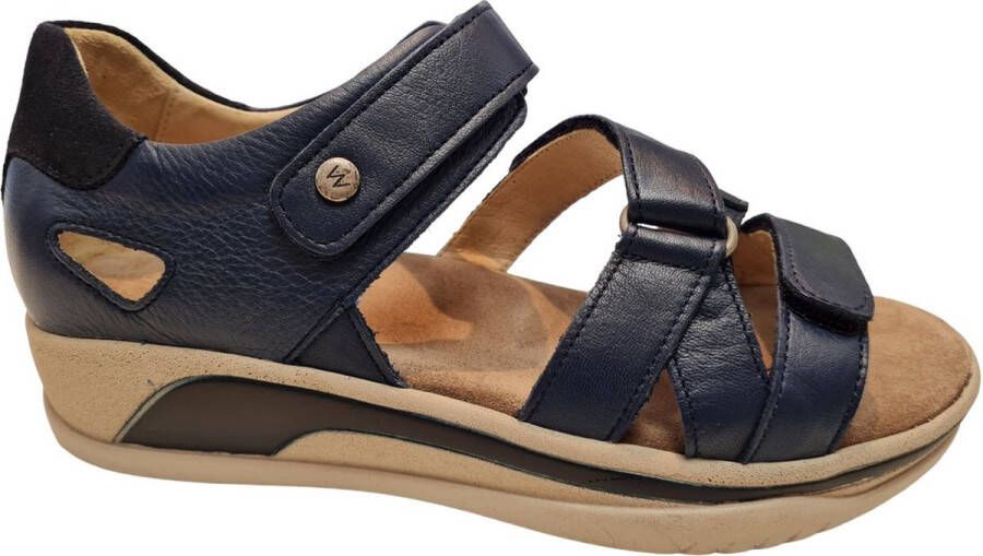 Wolky Sandalen Desh blauw leer