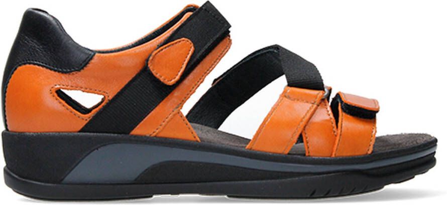 Wolky Sandalen Desh oranje leer