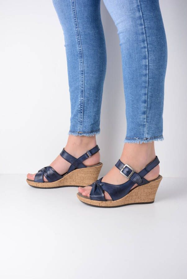 Wolky Sandalen Ixia blauw leer