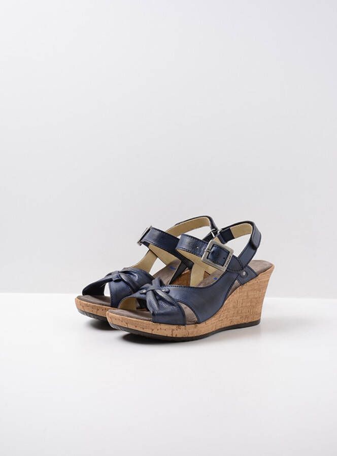 Wolky Sandalen Ixia blauw leer