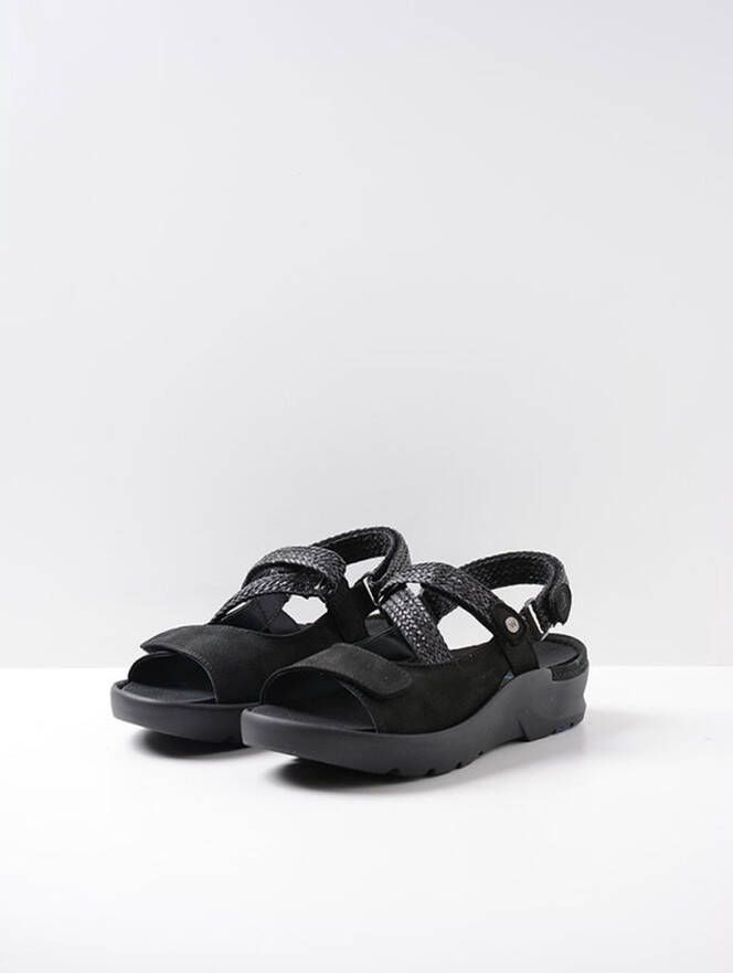 Wolky Sandalen Lisse zwart nubuck