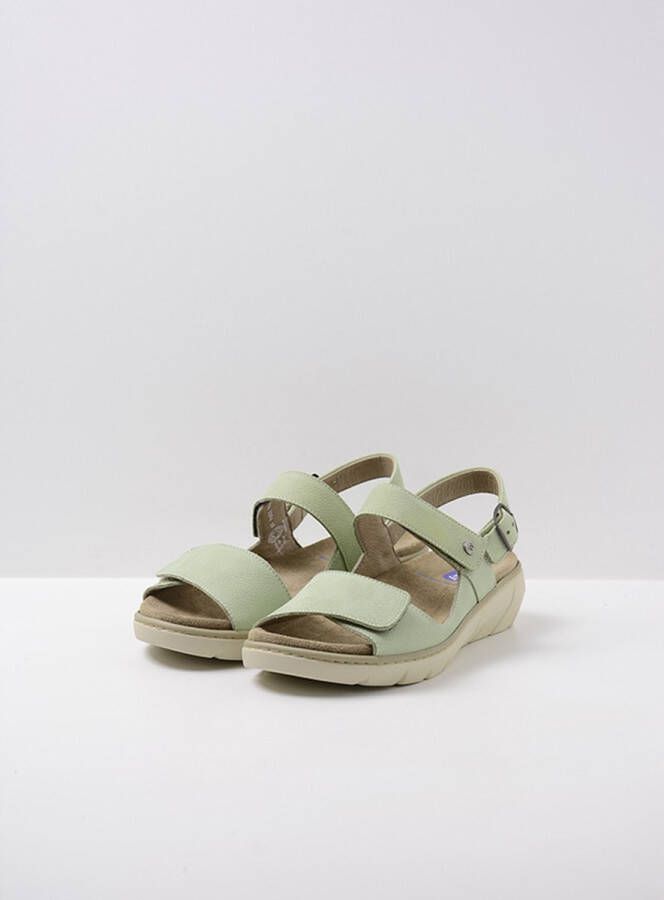 Wolky Sandalen Santorini lichtgroen nubuck