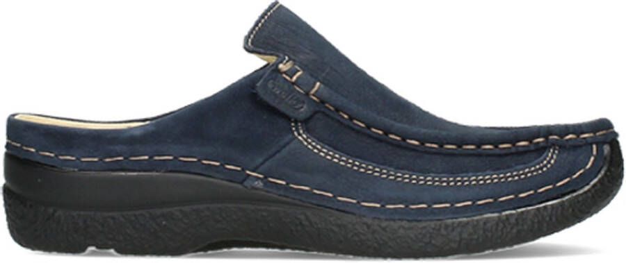 Wolky Shoe > Heren > Comfortschoenen Roll Slide men blauw nubuck