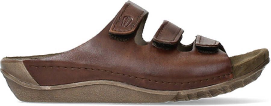 Wolky Slippers Nomad cognac geolied leer