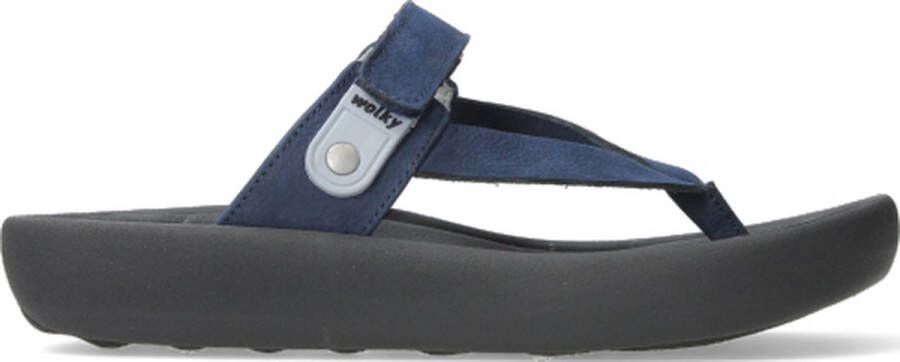 Wolky Slippers Peace blauw nubuck