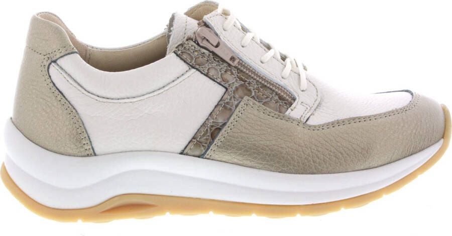 Wolky Sneakers Comrie wit goud combi leer