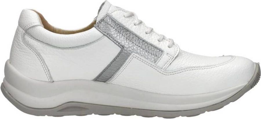 Wolky Comfortabele Leren Sneaker met Metallic Accents White Dames