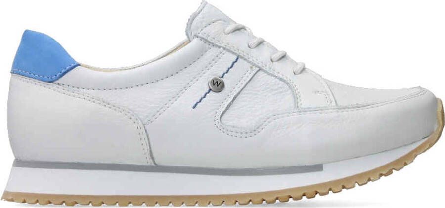 Wolky Sneakers e-Walk wit blauw leer