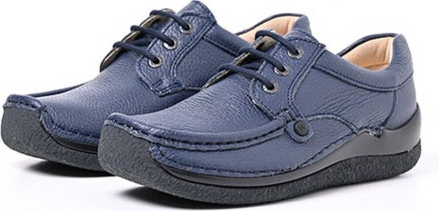 Wolky Sneakers Taranta donkerblauw leer