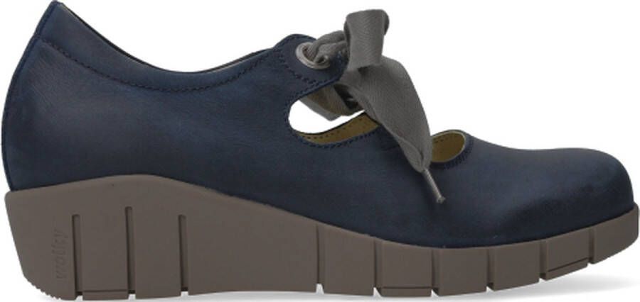 Wolky Veterschoenen Boston blauw zomer nubuck