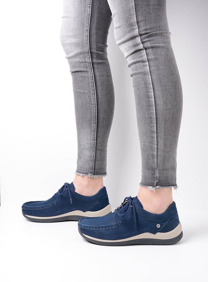 Wolky Veterschoenen Celebration denimblauw nubuck