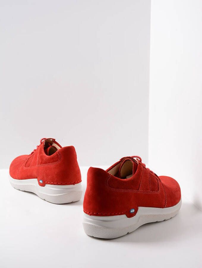 Wolky Veterschoenen Cool rood nubuck