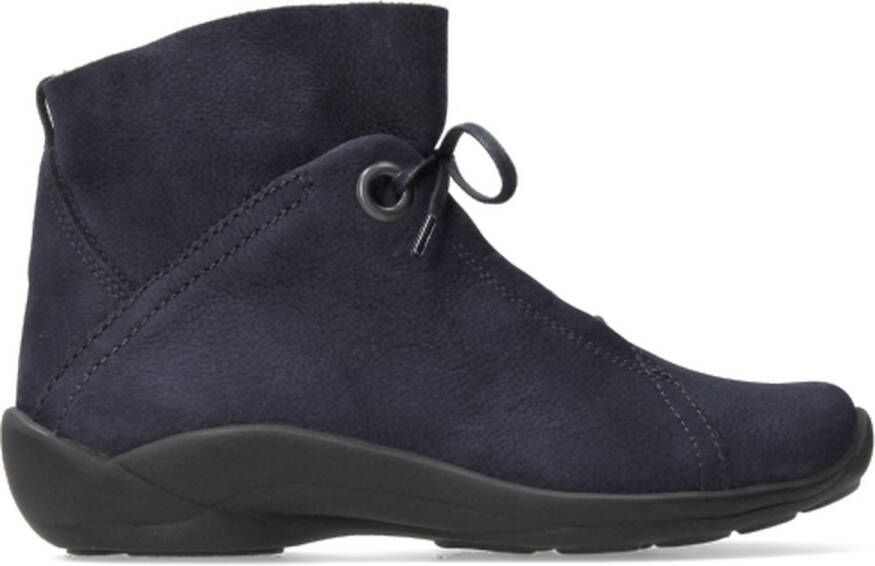 Wolky Hoge veterschoenen Diana blauw nubuck