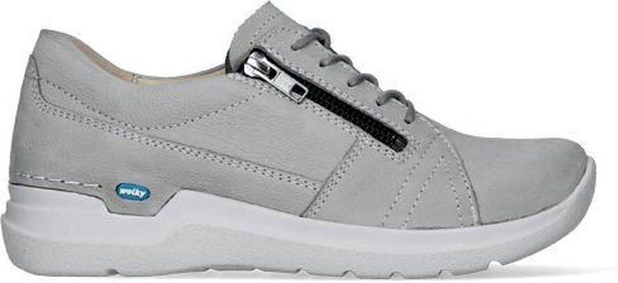 Wolky Dames Veterschoen Feltwell 0660911 206 Lichtgrijs Nubuck