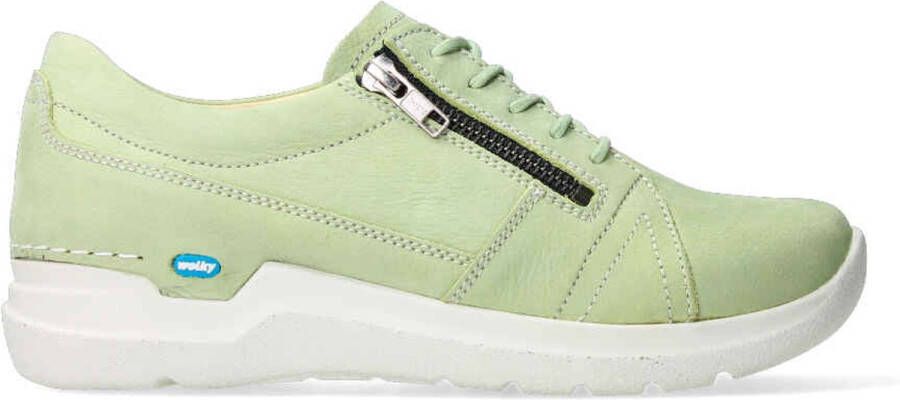 Wolky Dames Veterschoen Feltwell 0660911 706 Lichtgroen Nubuck