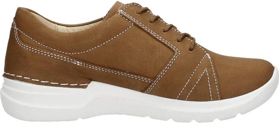 Wolky Dames Veterschoen Feltwell 0660911 410 Cognac Nubuck