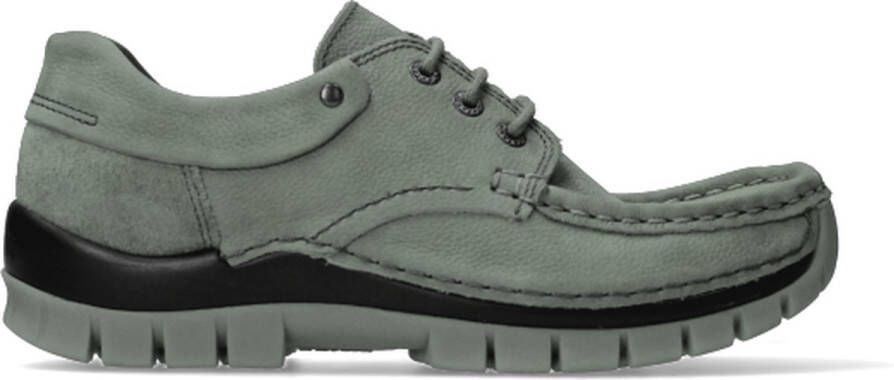 Wolky Veterschoenen Fly saliegroen nubuck