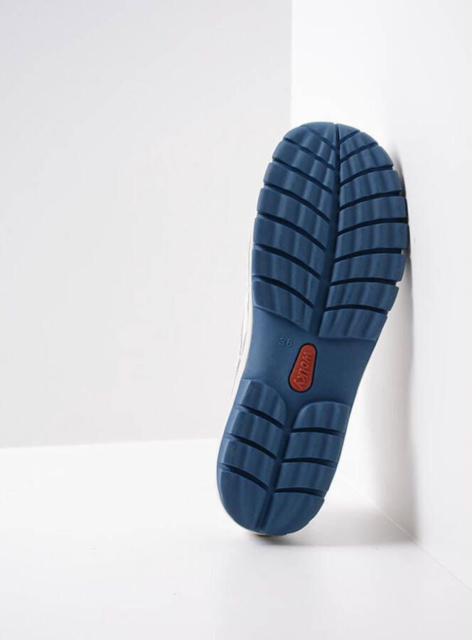 Wolky Veterschoenen Fly Summer wit blauw leer