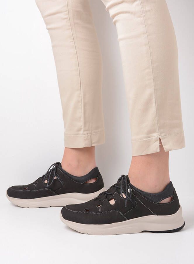 Wolky Veterschoenen Galena zwart zomer nubuck - Foto 1