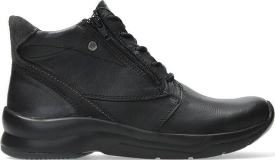 Wolky Zwarte Veterschoenen Glacier Nappa Leather