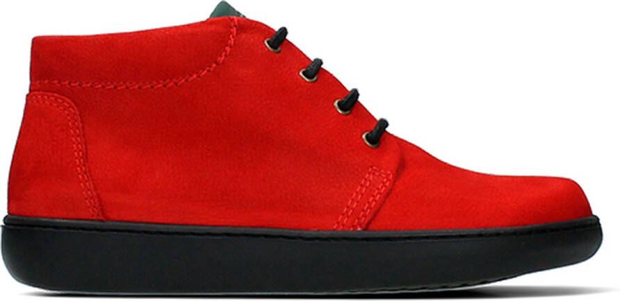 Wolky Hoge veterschoenen Kansas Lady XW donkerrood nubuck