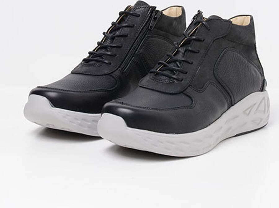 Wolky Veterschoenen Pep SF zwart combi stretchleer