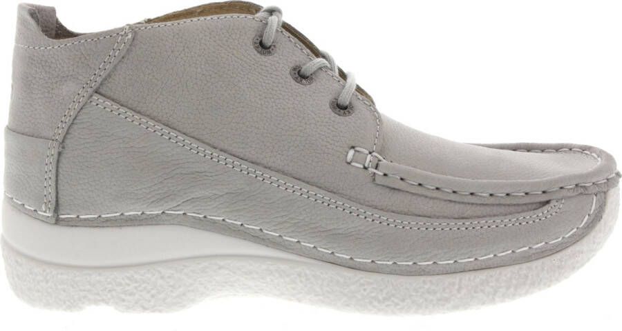 Wolky Dames Veterschoenen Roll Moc Light Grey Licht Grijs