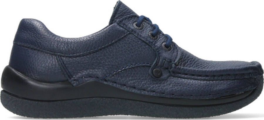 Wolky Veterschoenen Taranta donkerblauw leer