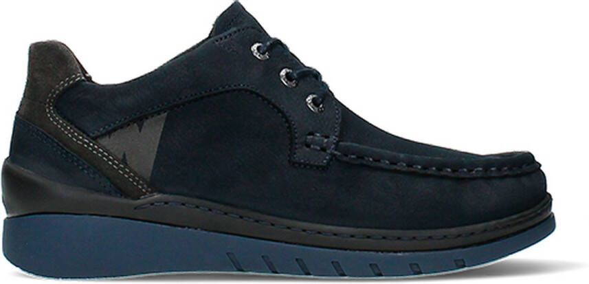 Wolky Veterschoenen Time blauw nubuck