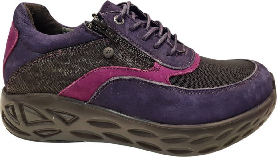 Wolky Veterschoenen Vitality SF paars combi stretch leer