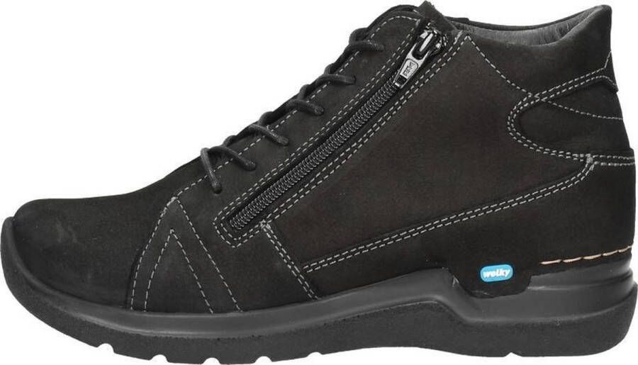 Wolky Zwarte Comfortabele Veterschoen voor Dames Black Dames