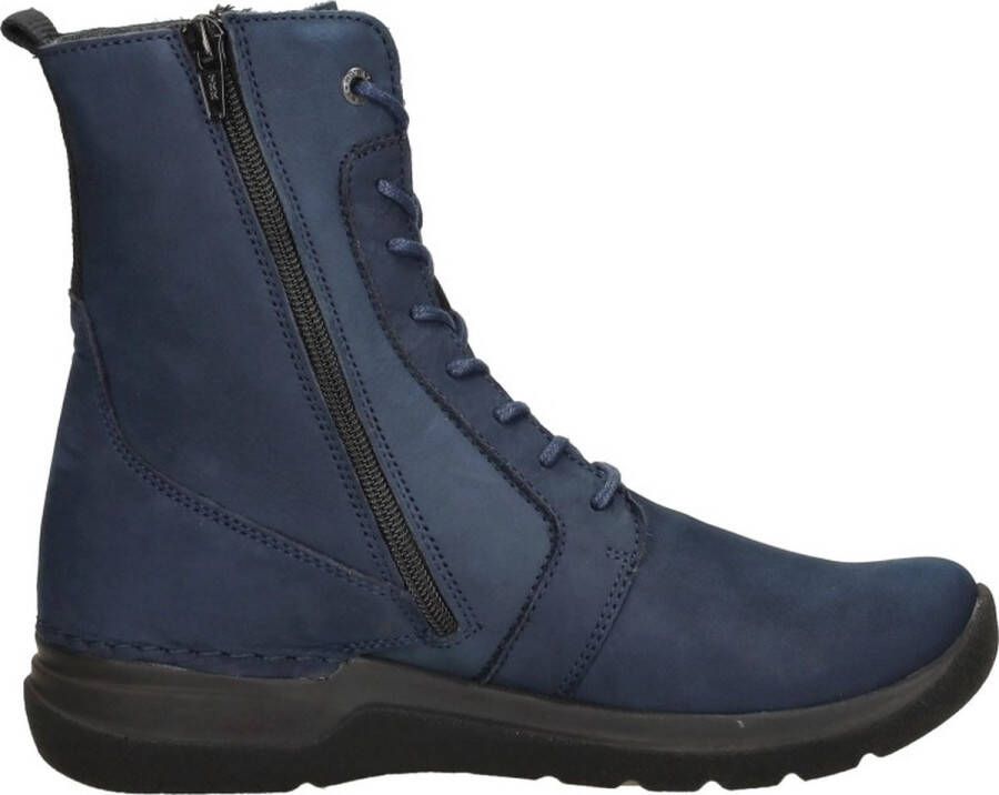 Wolky Viper Veterschoenen Hoog blauw